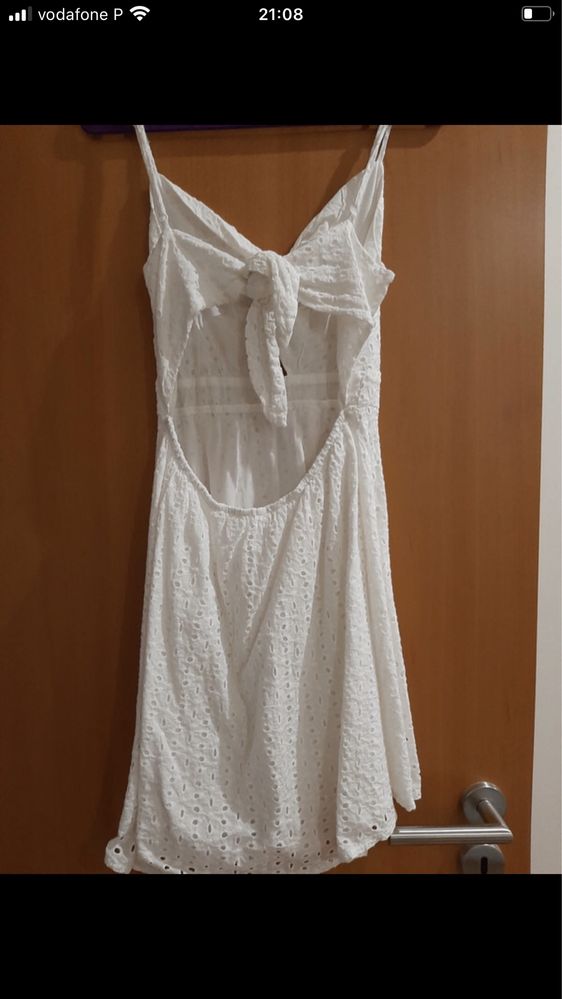 Vestido bordado inglês branco.