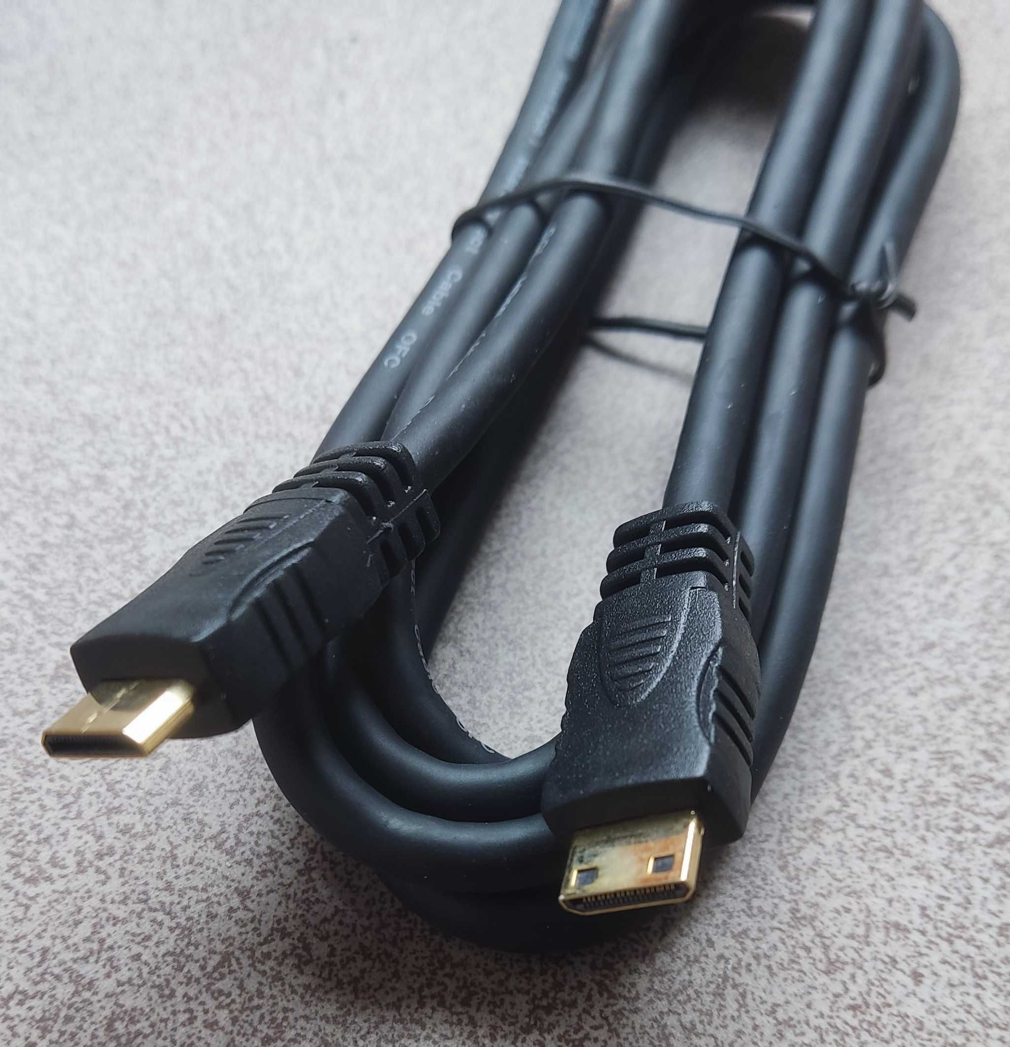 KABEL mini HDMI - mini HDMI 1,5 metra do kamery / aparatu ~ FULL HD