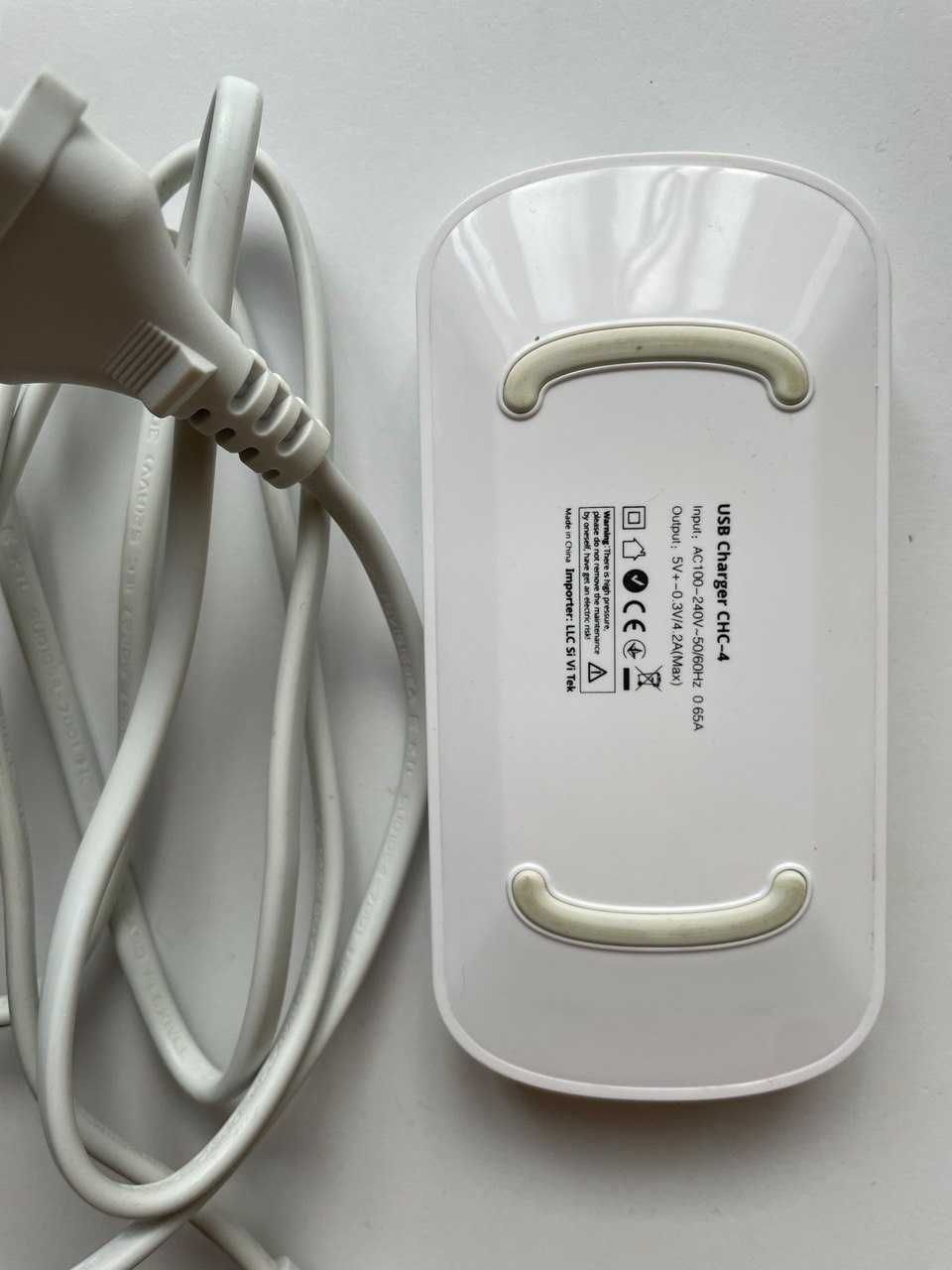 Зарядний пристрій Logan Quad USB Wall Charger 5V 2.6A CHC-4 White