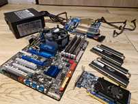 ASUS P6T + CPU i7 + 6 GB RAM + zasilacz 600W + grafika