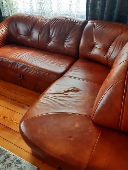 Kanapa narożnik skórzany