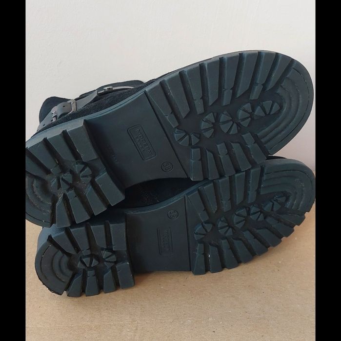 Жіночі зимові чоботи черевики замша 38 розмір 24 см ботинки зимние кож