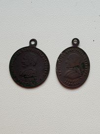 Dwa Medaliki pamiątkowe około 1901 rok