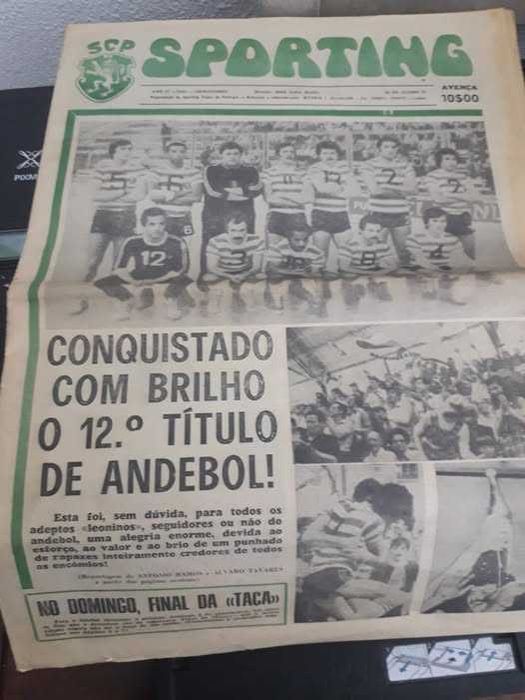 Jornal Sporting 1979 Junho Campeões Nacionais em Andebol