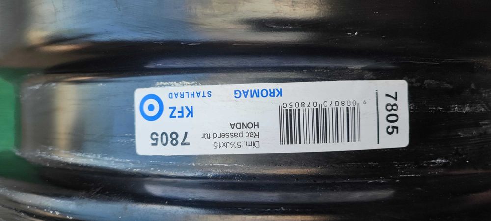 Felgi Stalowe Honda 4x100  5,5jx15  ET45/40  4-szt