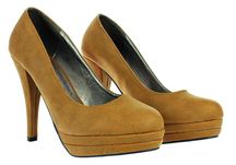 Rozmiar: 39 Czółenka Szpilki Eleganckie Camelowe 6337