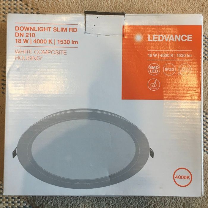 Candeeiro Teto OSRAM LEDVANCE Luminárias 18W 4000K Branco Natural