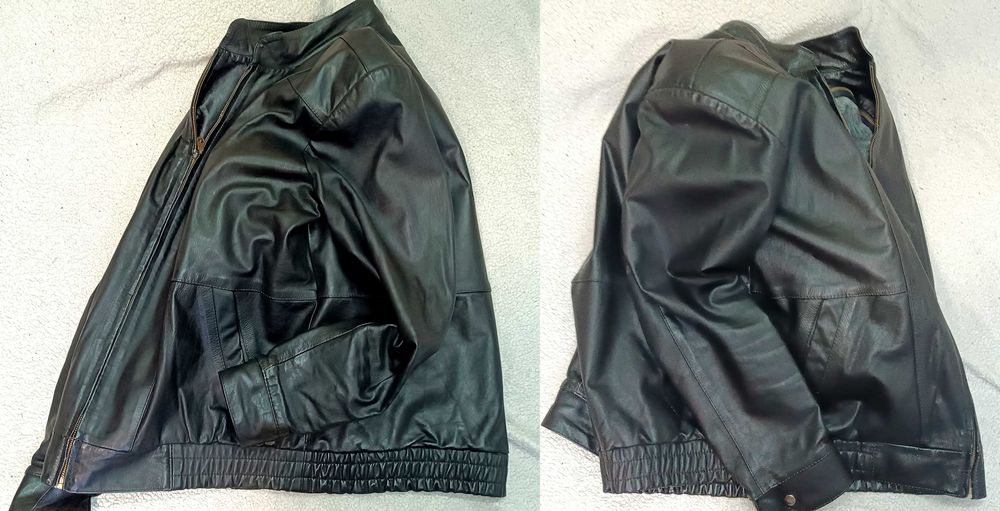 Кожаная куртка Men Swear Англия натуральная кожа утеплённая 52-54 раз