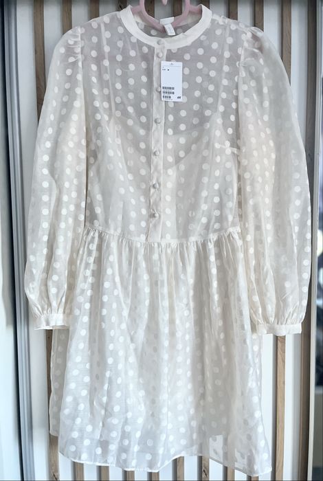 Nowa Piękna Sukienka Groszki H&M Halka M