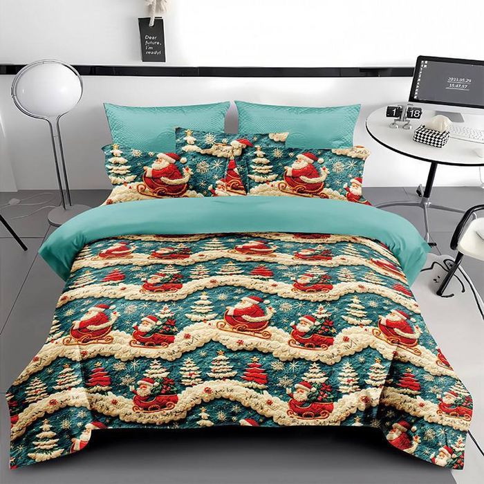 Новорічний комплект постілі фланель
