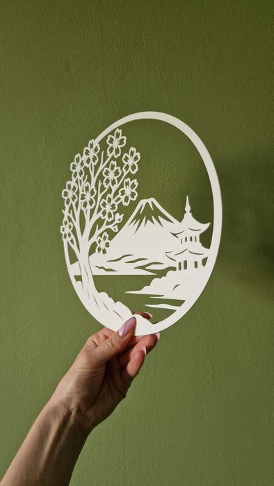 Wallart Ozdoba na ścianę Japonia Góra Fuji