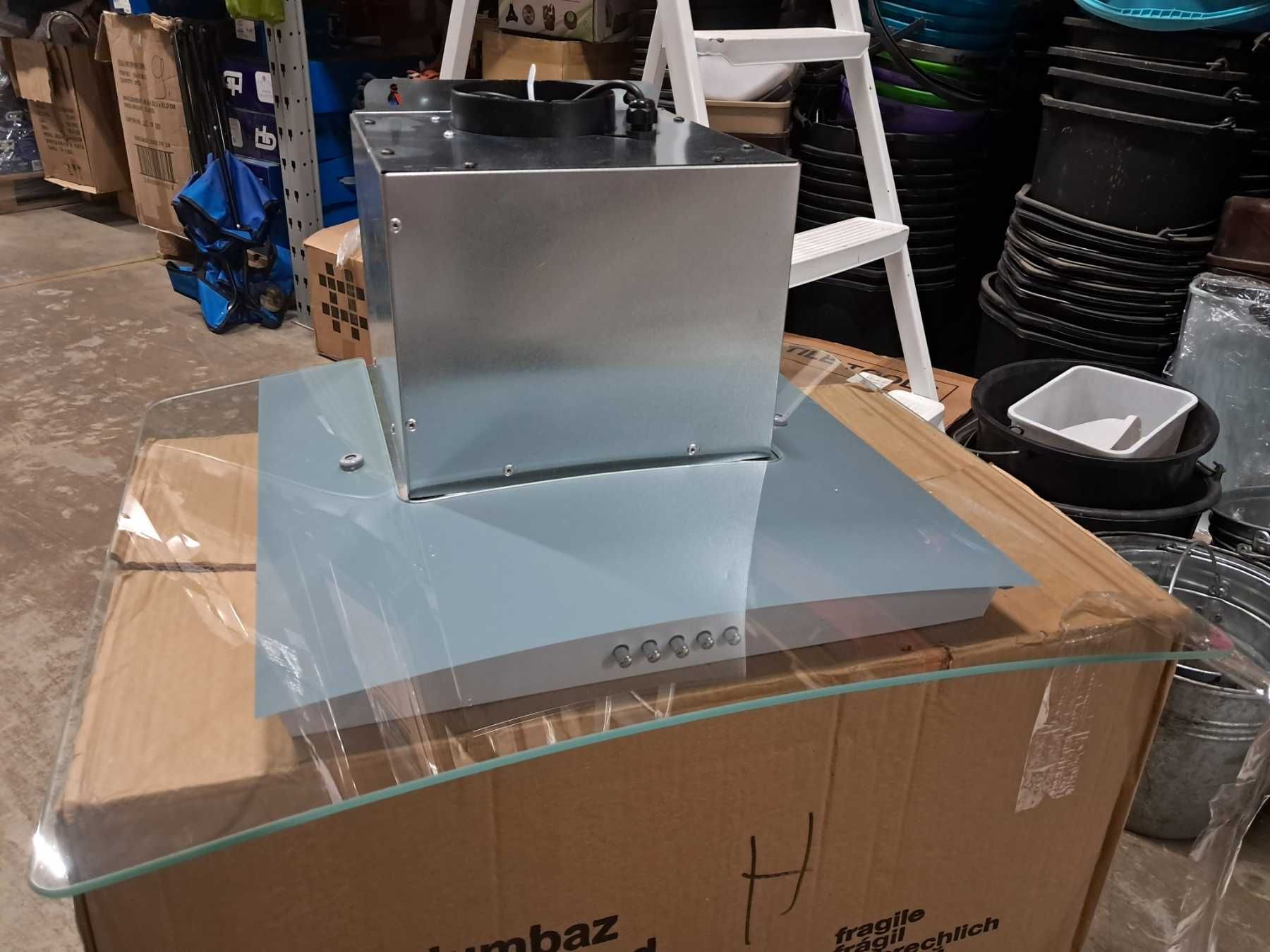 Витяжка GVG 651 MW скляна біла,нержавійка (GRUNHELM)