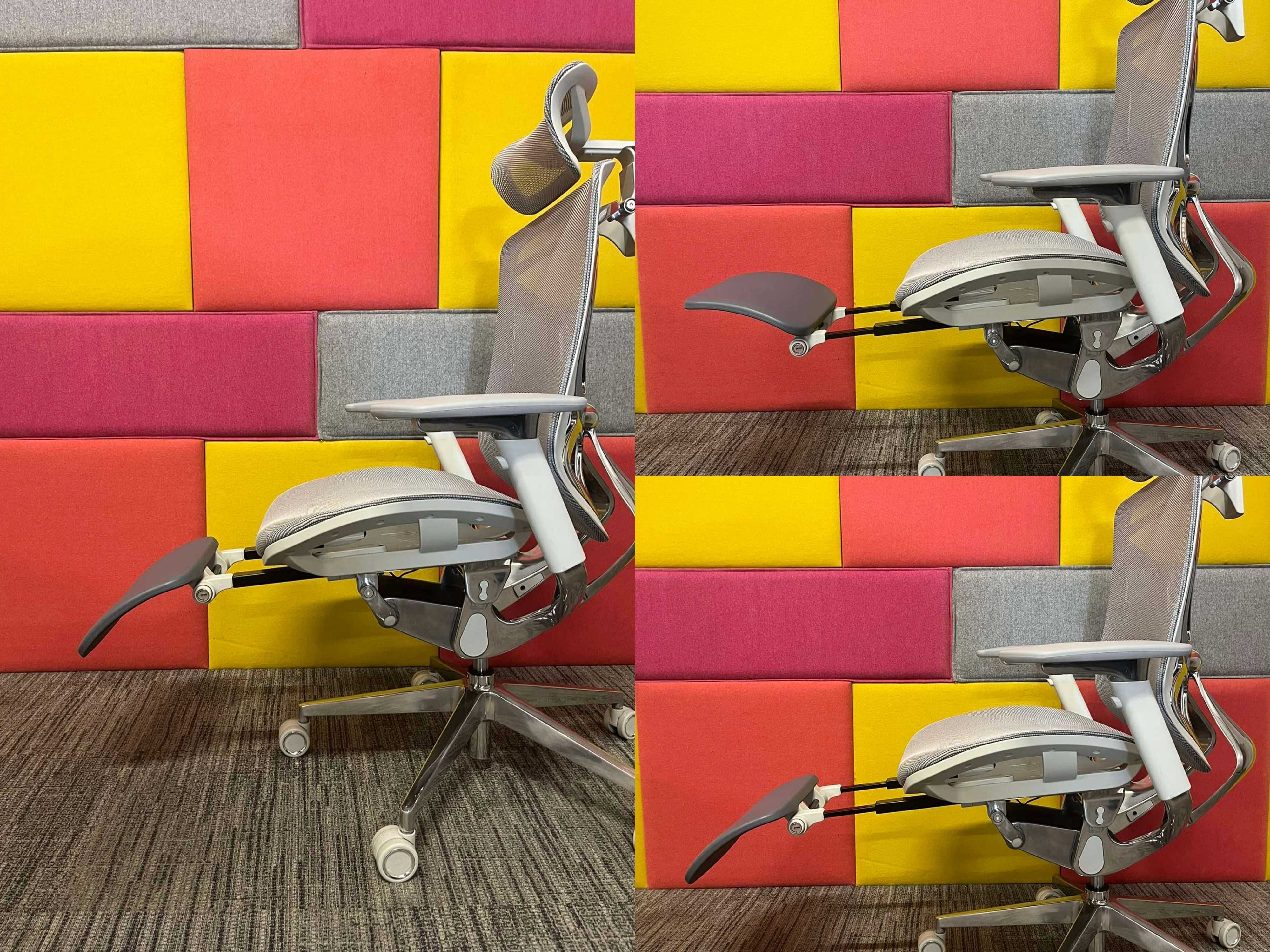 NOWY Fotel biurowy obrotowy ergonomiczny Ergoup Butterfly podnóżek!