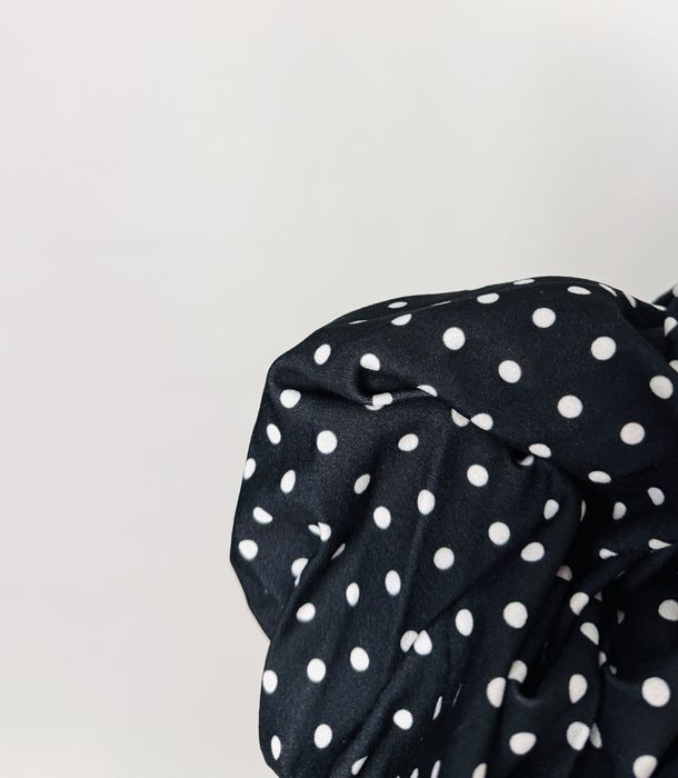 Czarna plisowana spódnica w grochy midi XS 34