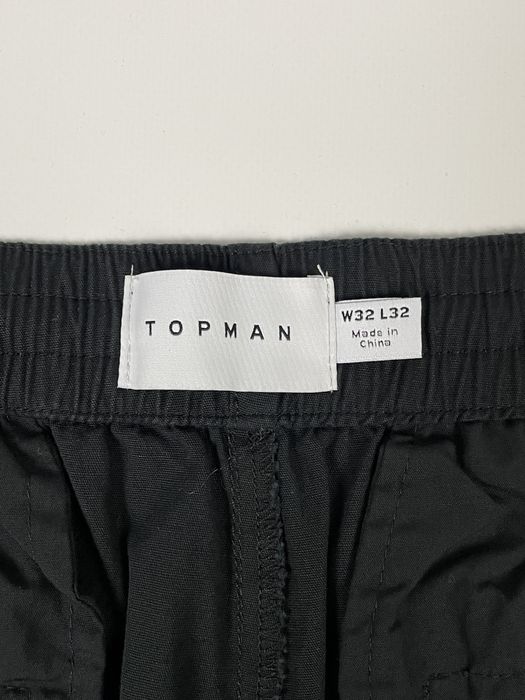 Штани Topman Wide Leg Cargo (M) чорні хакі чоловічі карго широкі