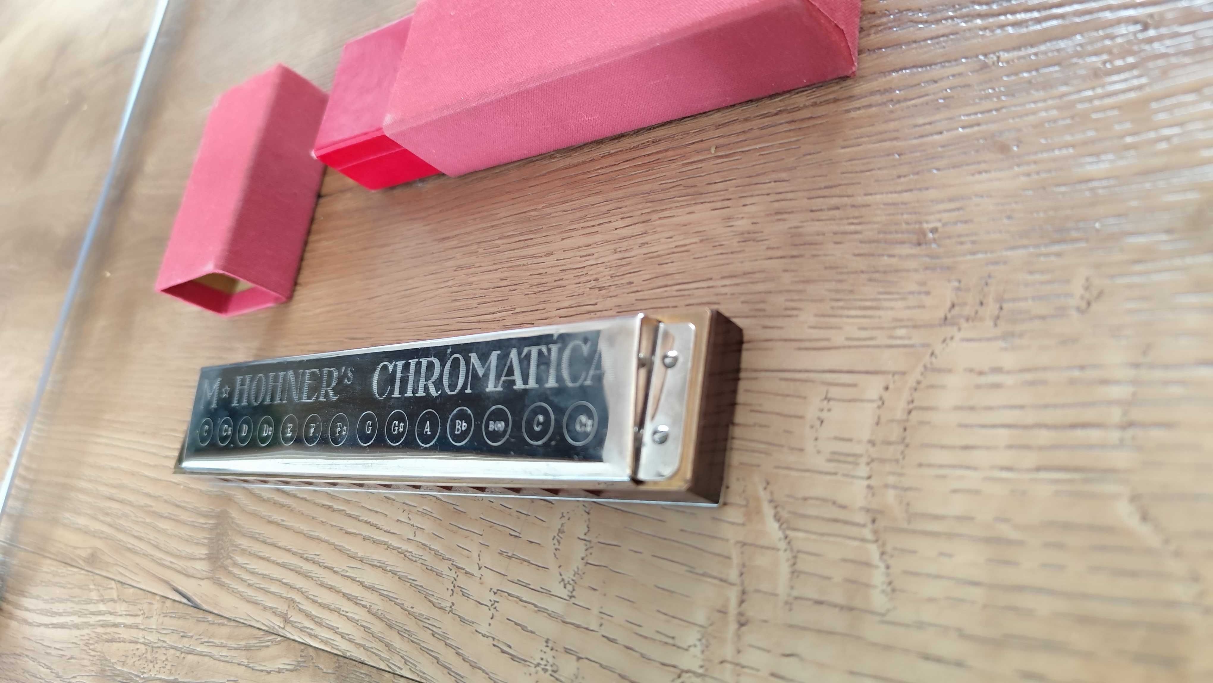 Harmonijka Hohner Chromatica Basowa unikatowa kolekcjonerska lata 60"