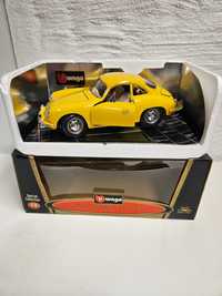 Rzadkość. Model PORSCHE 356B Coupe 1961 firmy BURAGO w żółtym kolorze