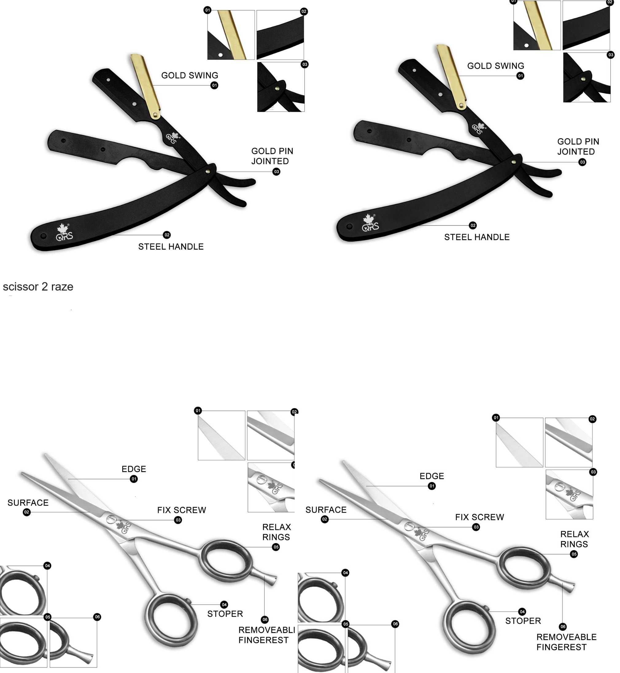 2 SCISSOR 2 RAZER FREE SHIPPING CTT IN POURTUGAL 30 EURO Payment MBY