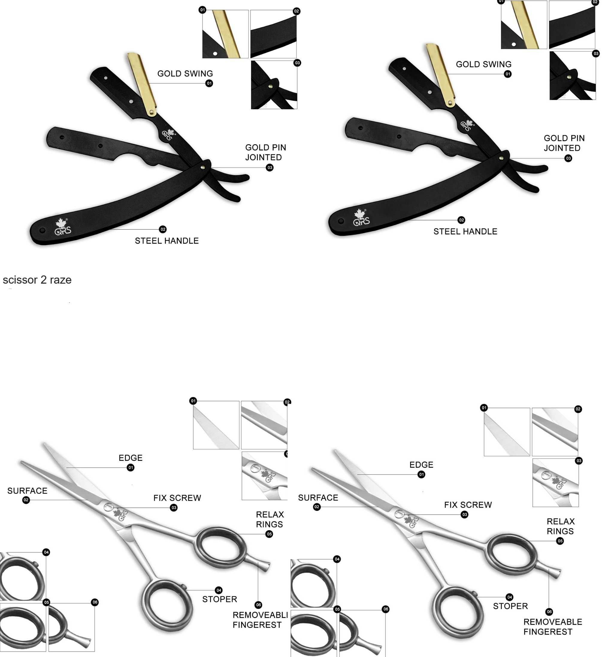 2 SCISSOR 2 RAZER FREE SHIPPING CTT IN POURTUGAL 30 EURO Payment MBY