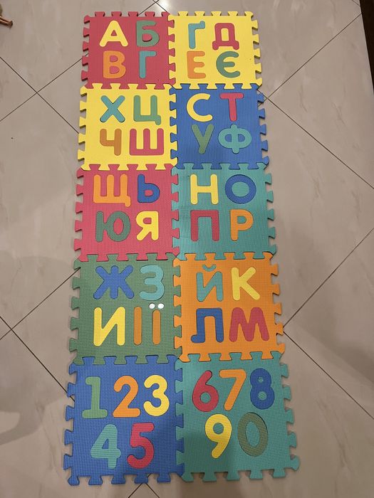 Большие пазлы буквы, цыфры (мягкие)