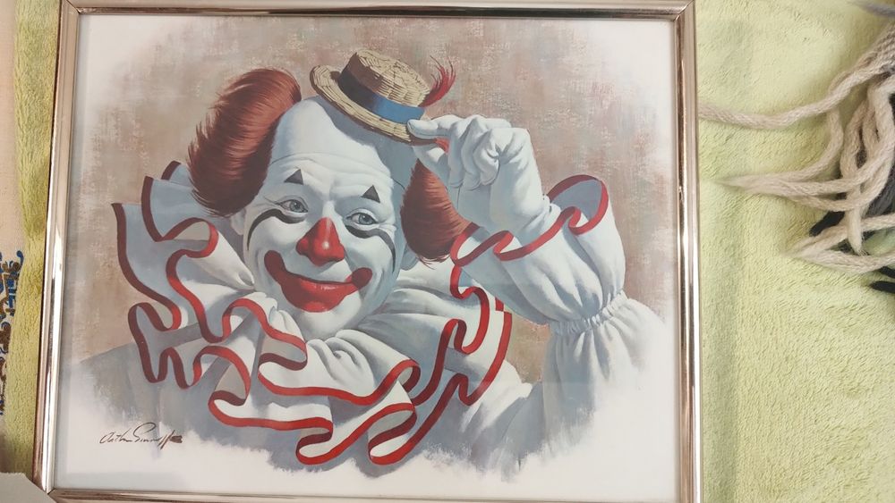 Клоуни,літографічний друк