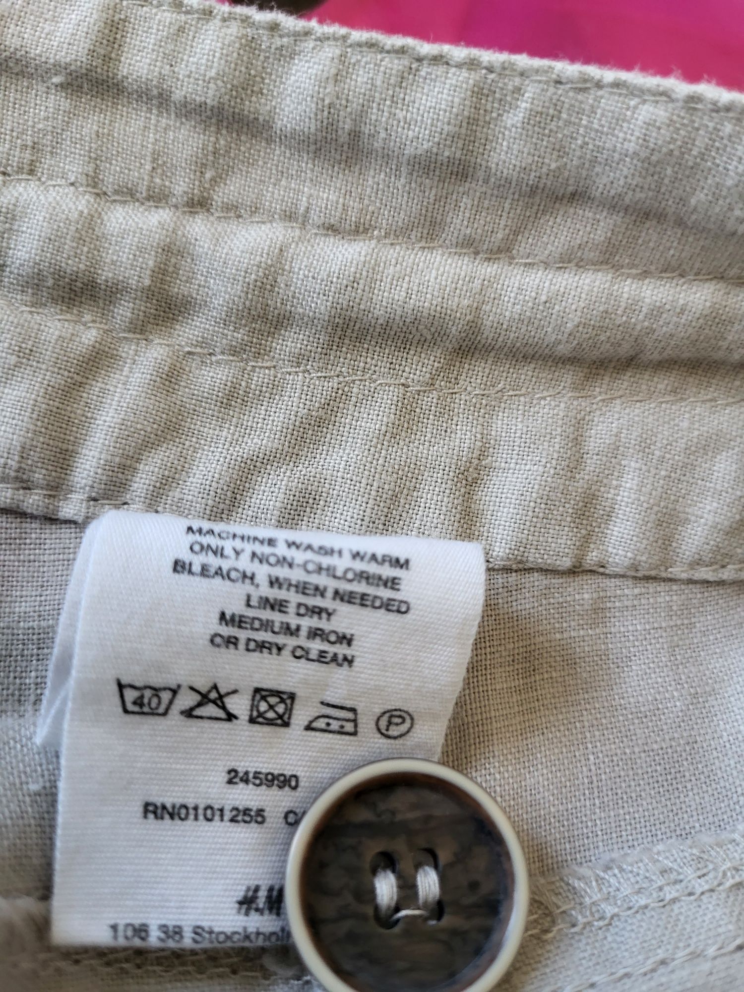 Spodnie Damskie Lniane H&M r.44