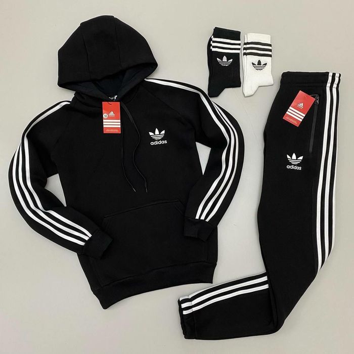 Adidas ЗИМНІЙ спортивний костюм. Адидас худі-штани, 2 пари шкарпеток
