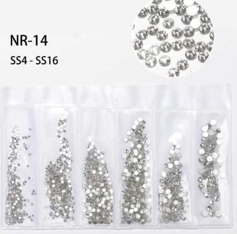 Стрази для дизайну та декору нігтів різні