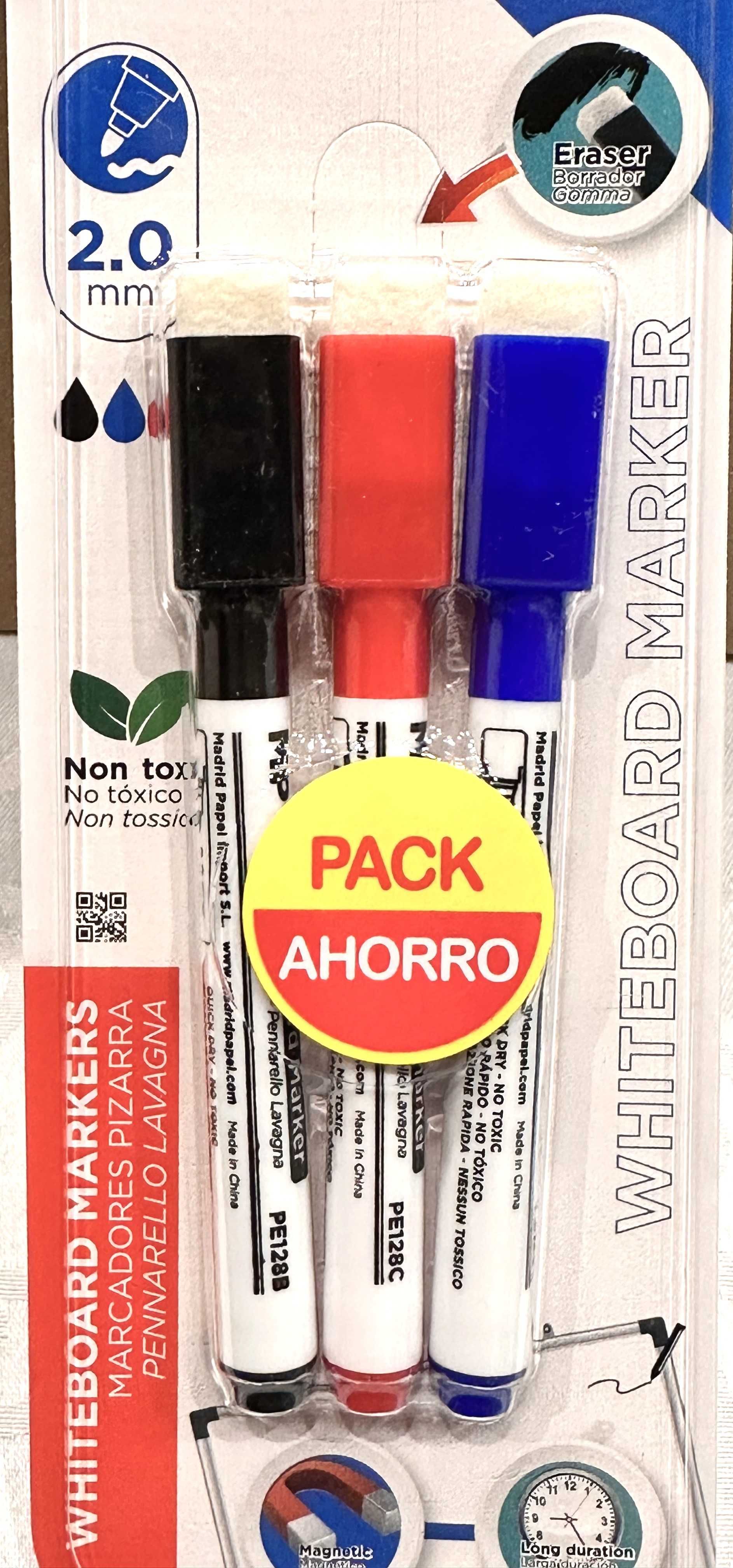 3szt Marker do tablic mix whiteboard marker 2mm