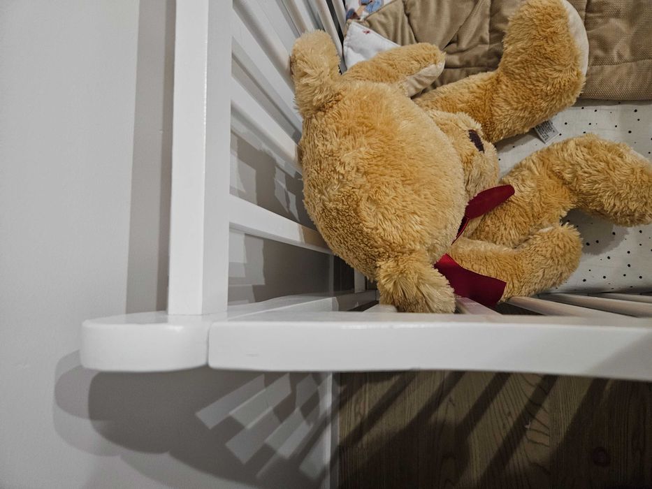 Białe Łóżeczko dziecięce niemowlęce 120x60 cm z funkcją sofy