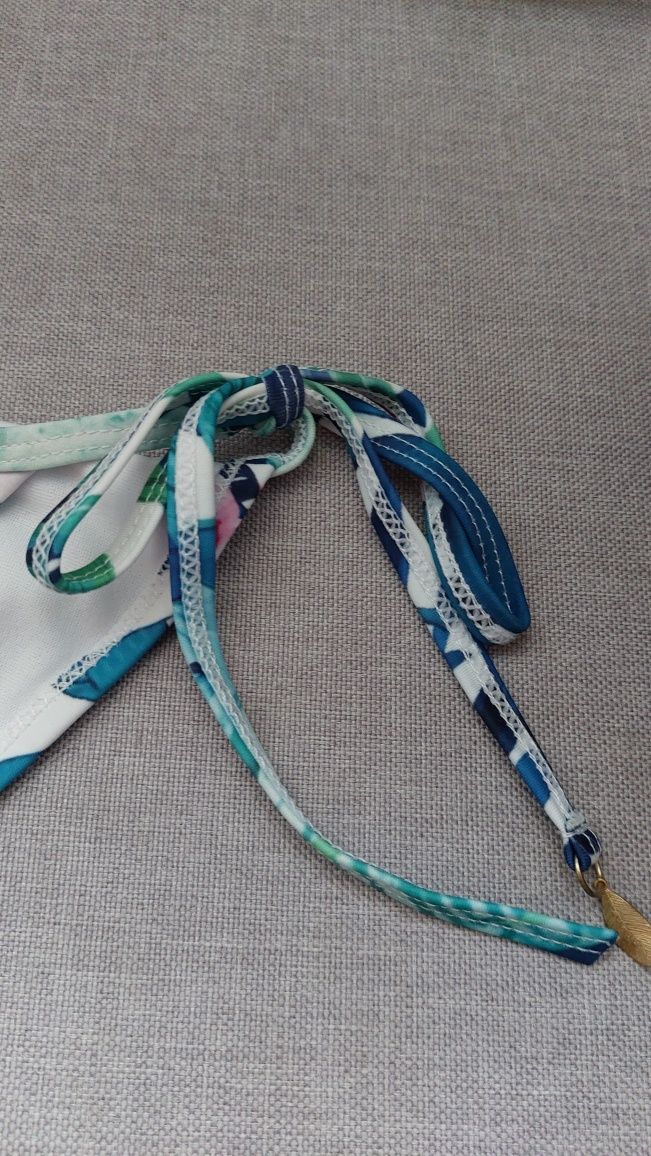 Nowy dół od bikini M stroju kąpielowego w zielone liście 38 ensored