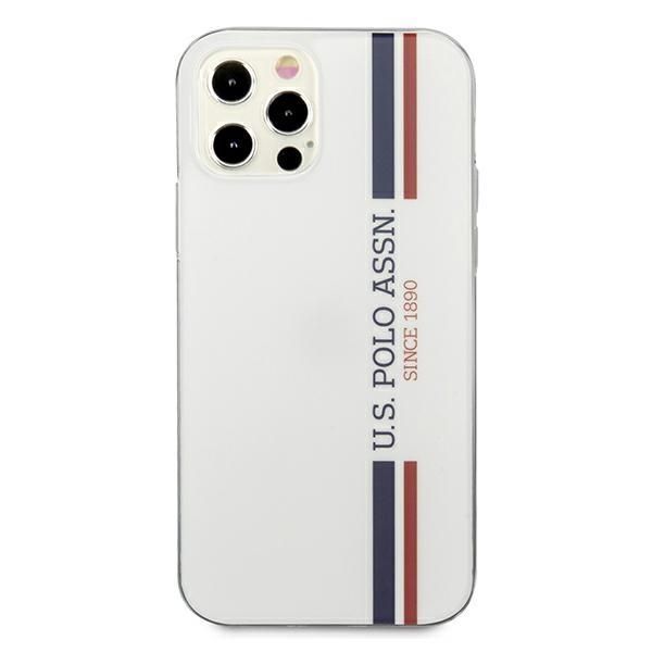 Etui U.S. Polo Tricolor dla iPhone 12 Pro Max - Biało-Trójkolorowe
