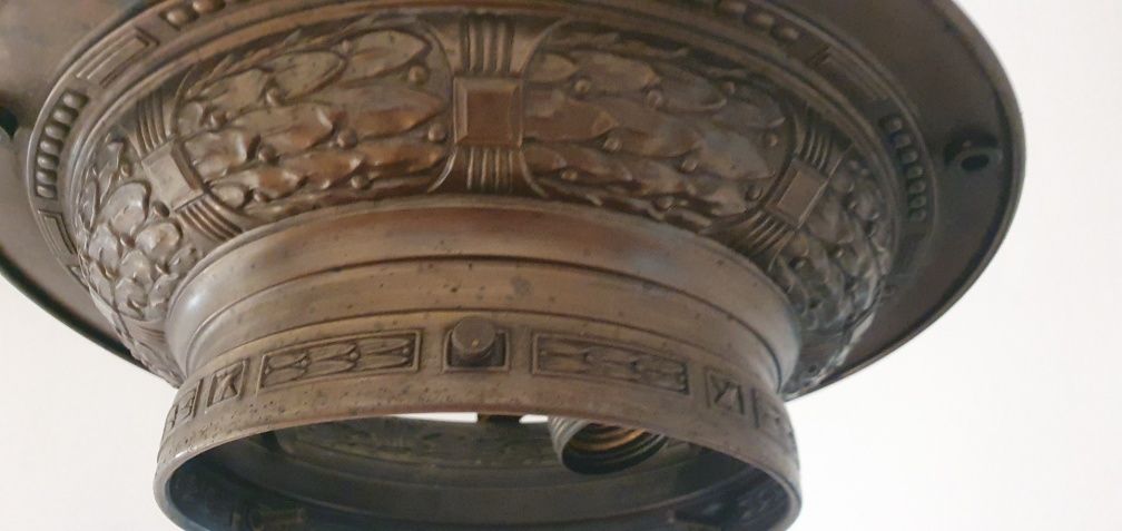 Lampa mosiężna zabytkowa