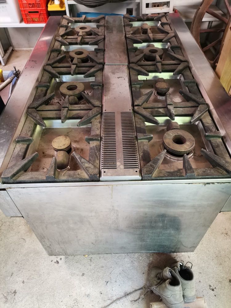Fogao de Inox 8 bocas