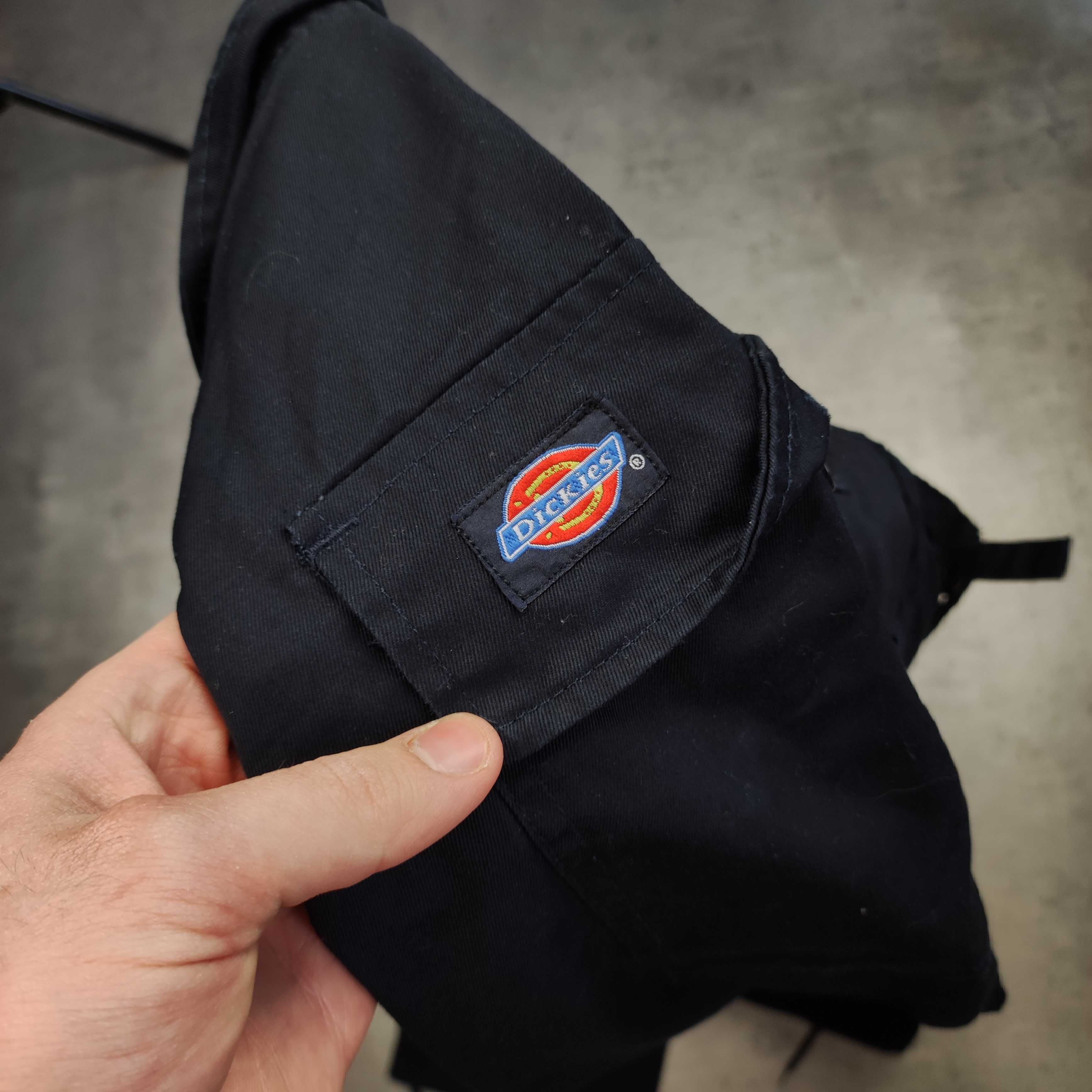 MĘSKIE Spodnie Bojówki Dickies Kieszenie Granatowe Małe Logo Klasyk