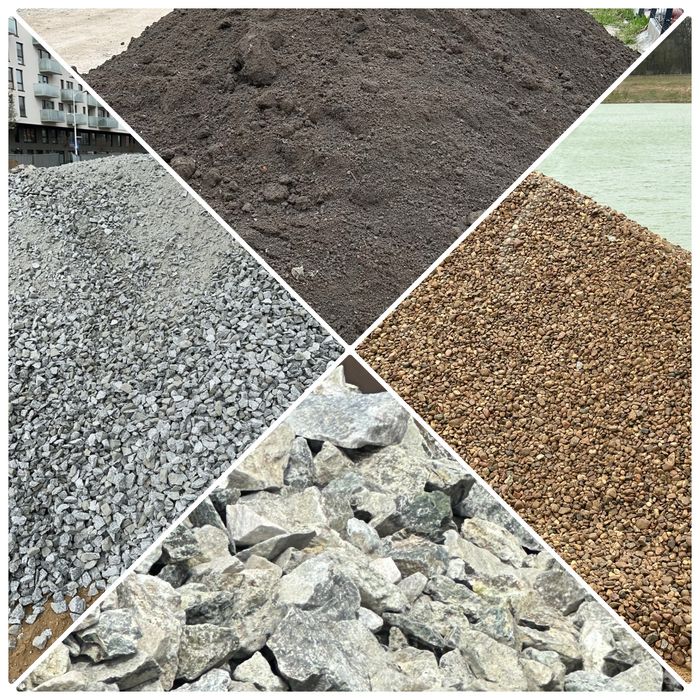 Ziemia Kruszywo Tłuczeń Kliniec Grysy Piach Frez Granit Kamień Gruz