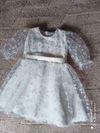 Nowa sukieneczka w kolorze ivory (r. 62-68)