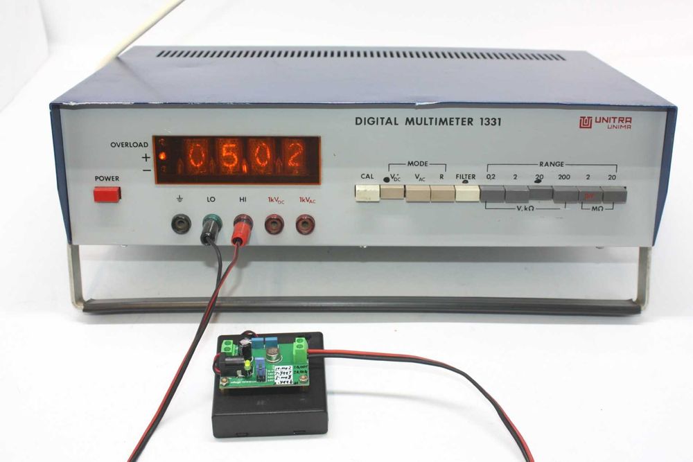Multimetr cyfrowy Unitra Unima 1331 na lampach Nixie