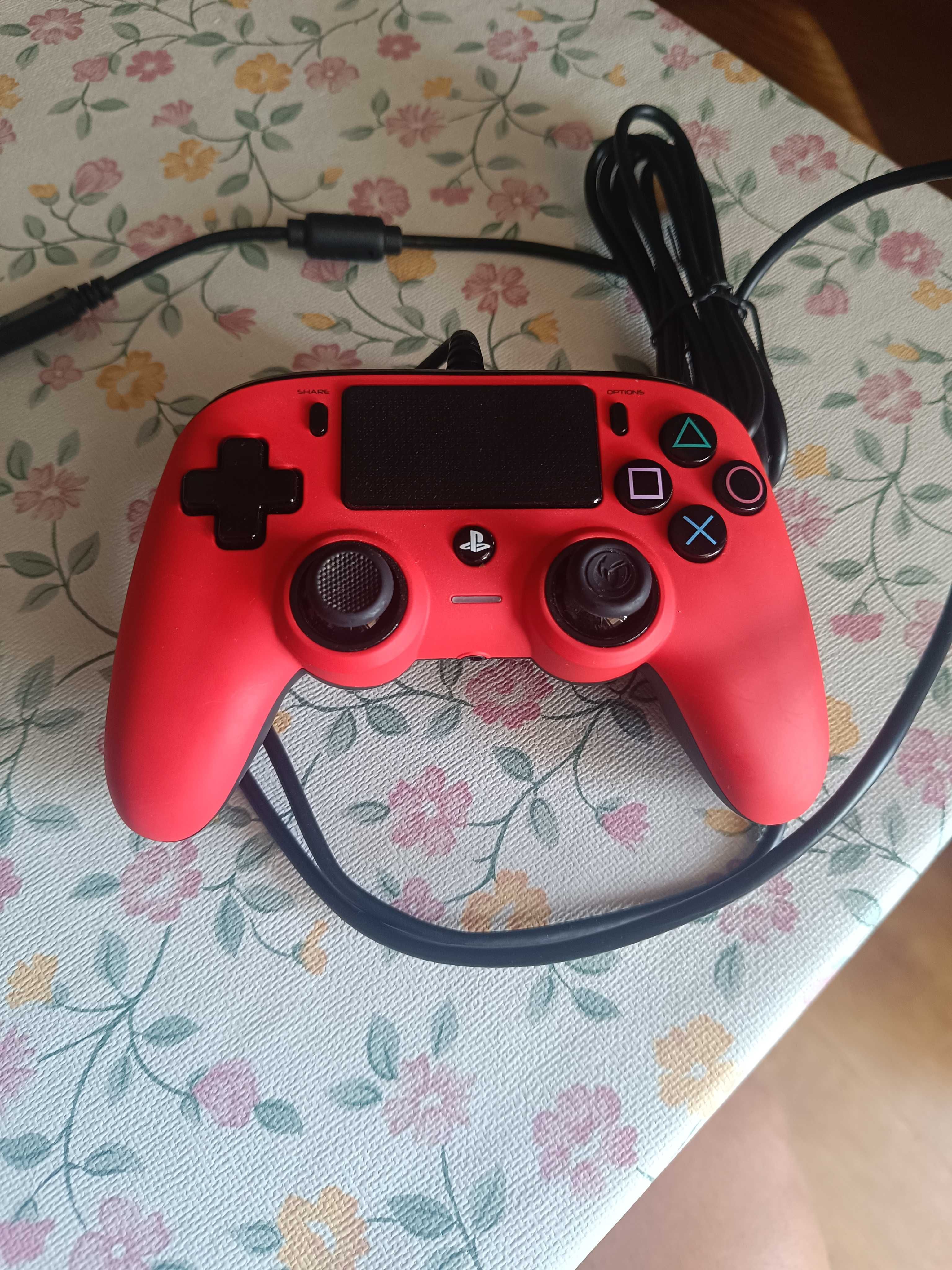 Comando PS4 BIG BEN Nacon Compact Com Fios (vermelho)