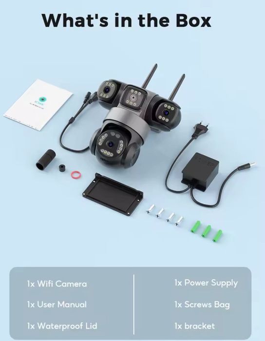 Найкраща вулична камера 15МР додаток ICSEE IP WiFi вайфай відеокамера