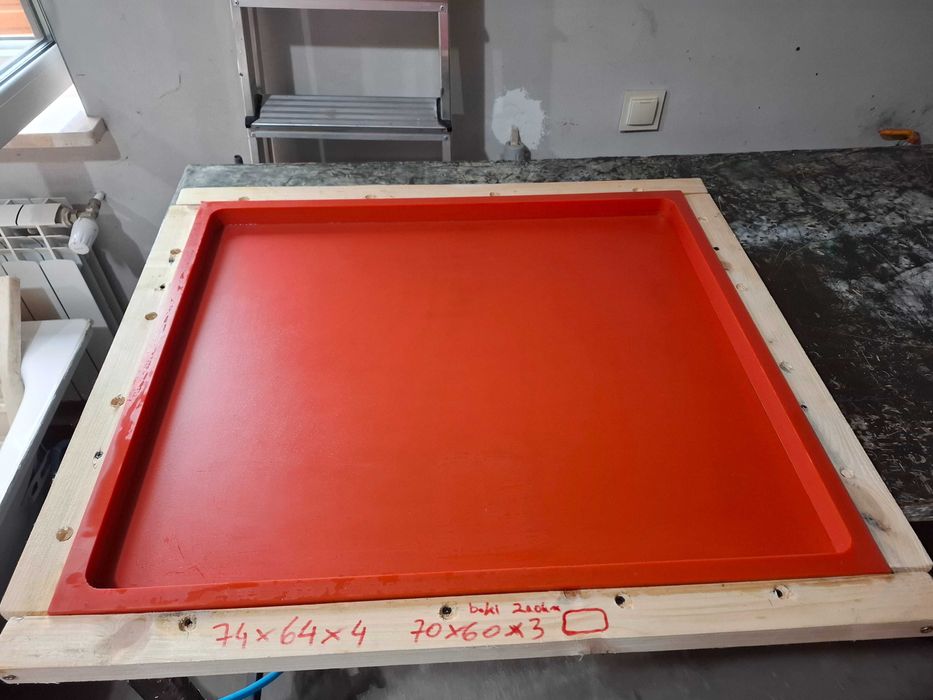 Forma 3x70x60cm na płytę, stół zaokrąglona z betonu architektonicznego