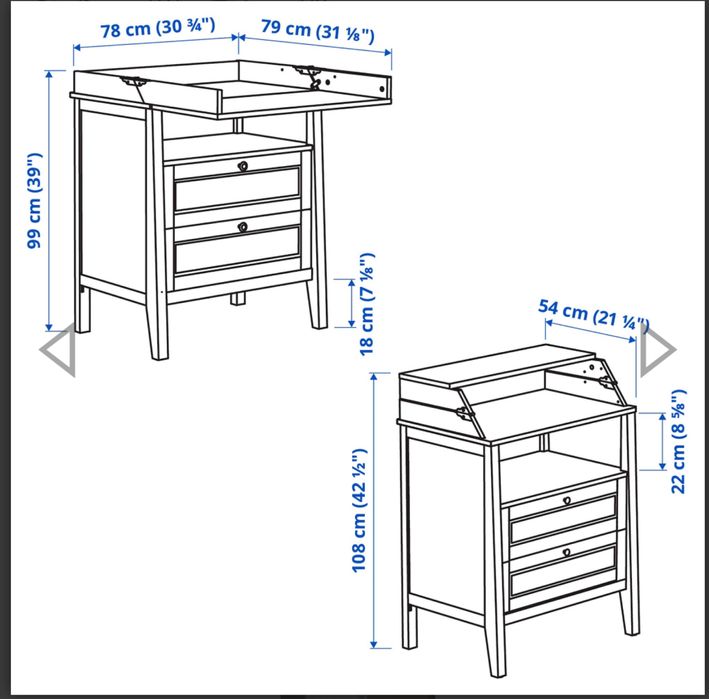 ІКЕА Комод з пеленальним столиком SUNDVIK СУНДВІК