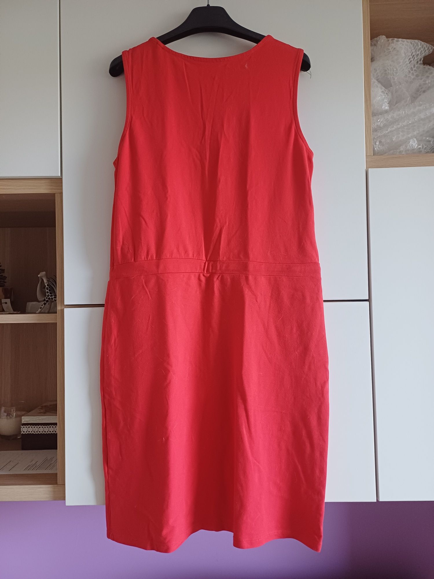 Czerwona dresowa sukienka na lato S/M 36/38 Esmara