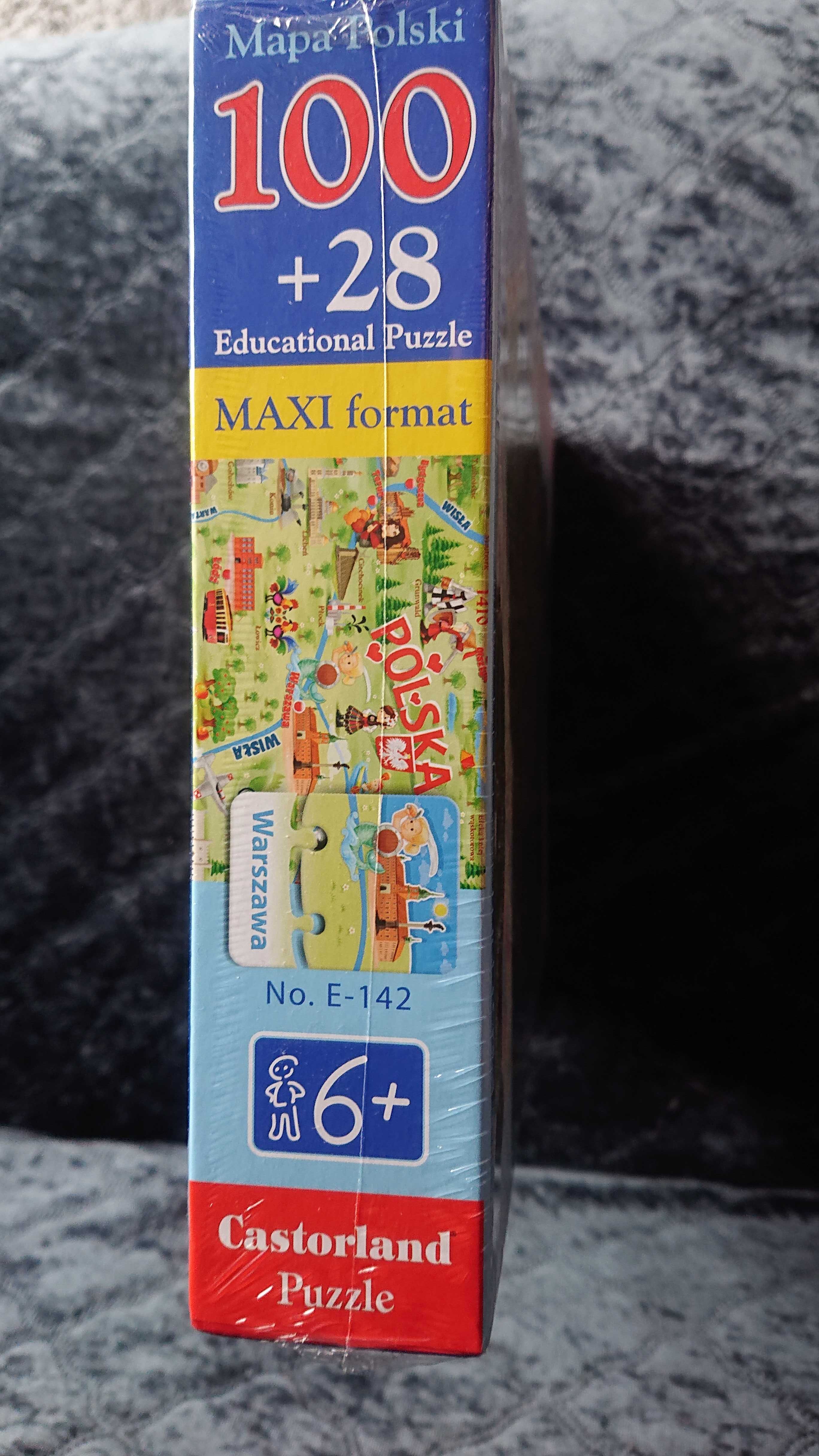 NOWE puzzle Mapa Polski / 100 elementów / Castroland Puzzle