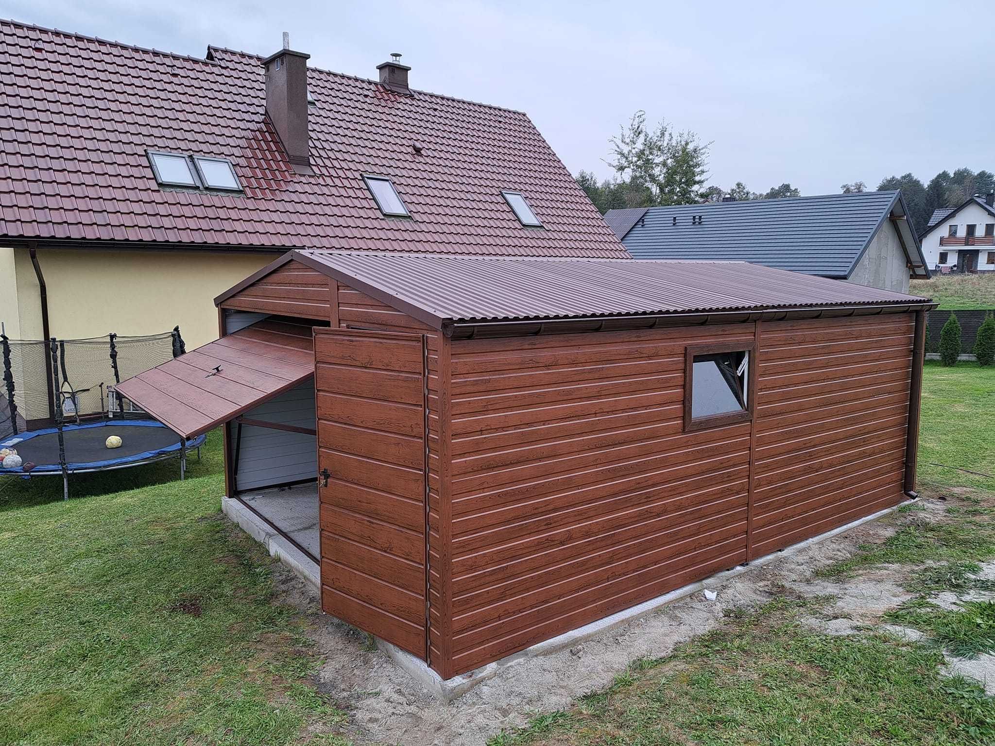 Garaże blaszane PREMIUM , każdy wymiar garaży drewnopodobnych