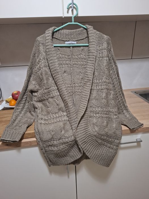 Swetr kardigan gruby splot 42/44