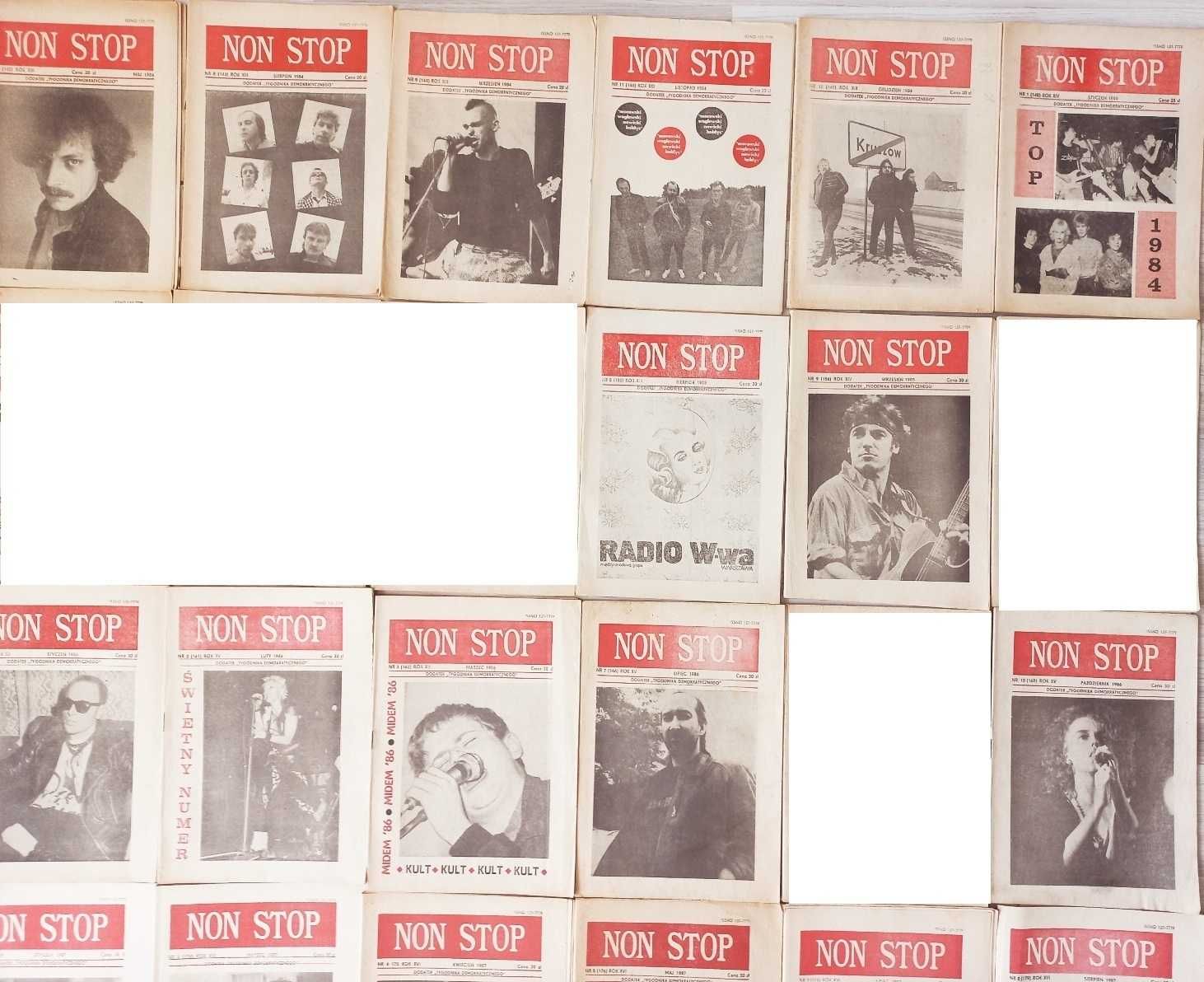 Non Stop - zestaw 31 magazynów muzycznych z lat 1983-87