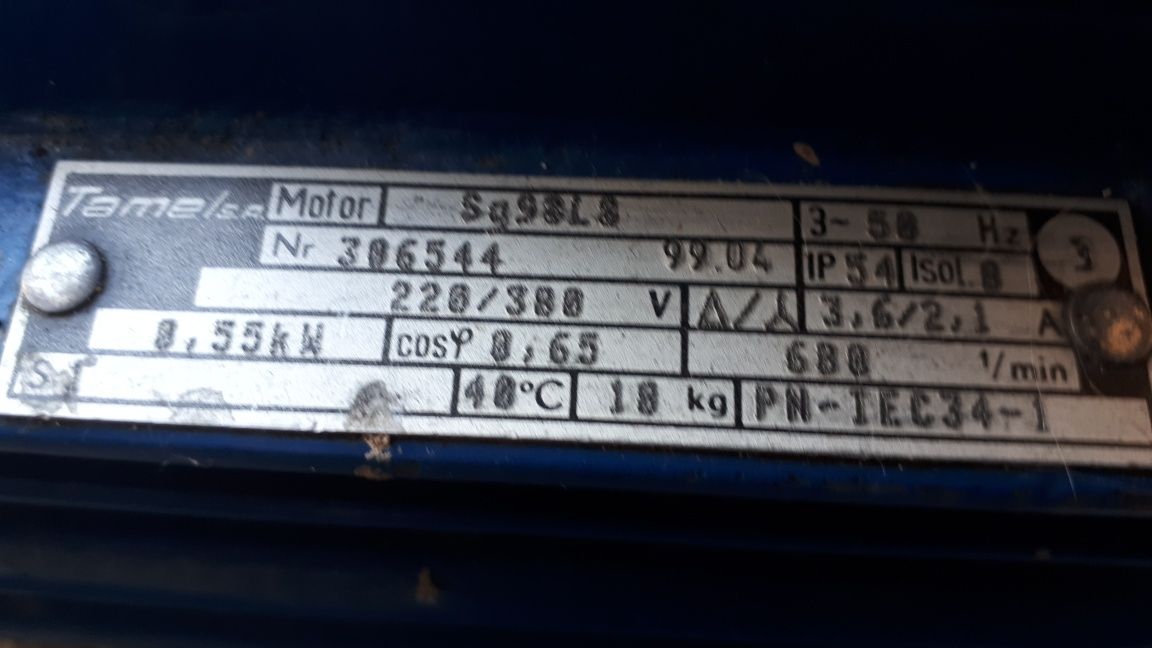 Silnik Elektryczny Tamel 0.55 kw siła