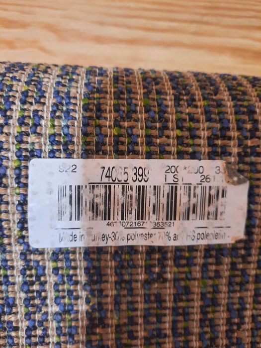 Tapete grande redondo azul - IKEA Balum