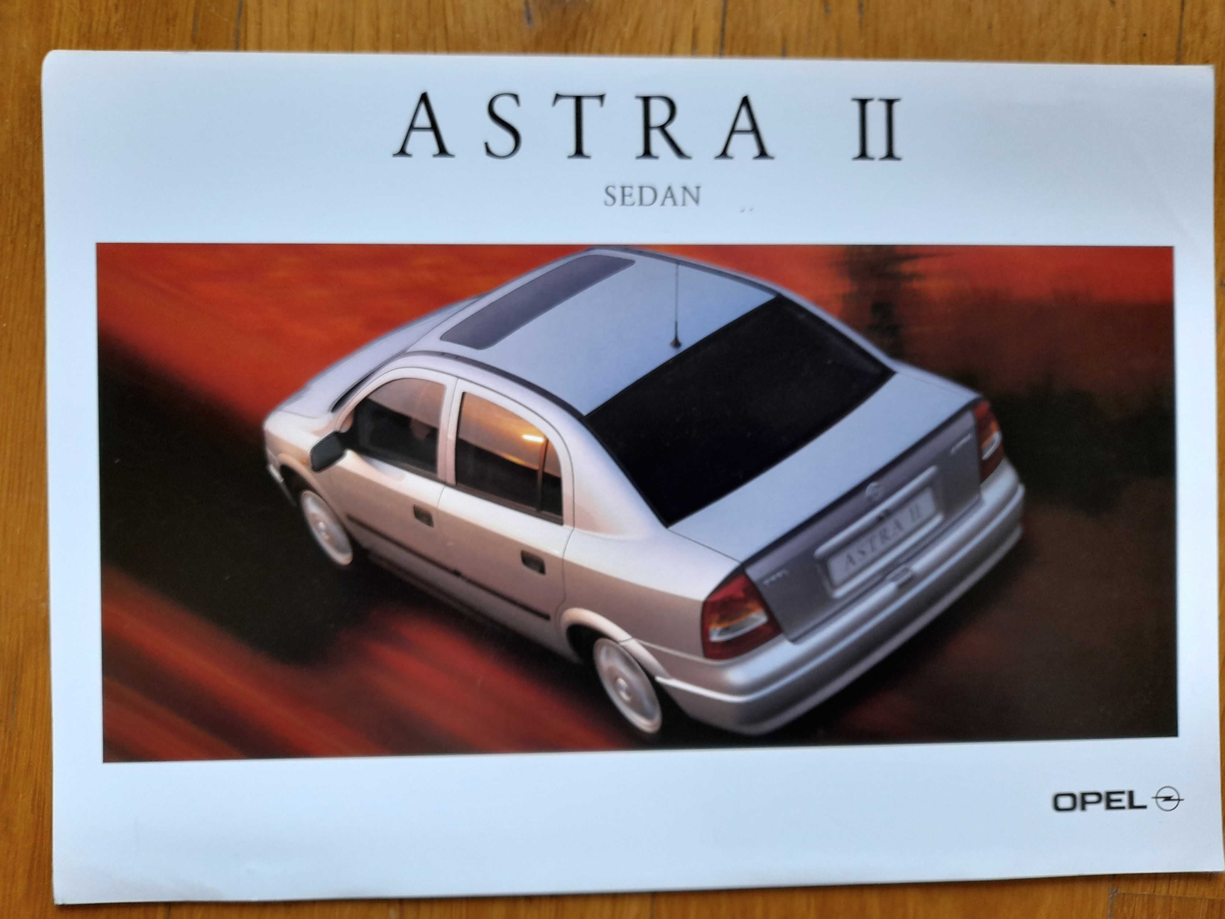 OPEL Astra II sedan prospekt polski 1999
